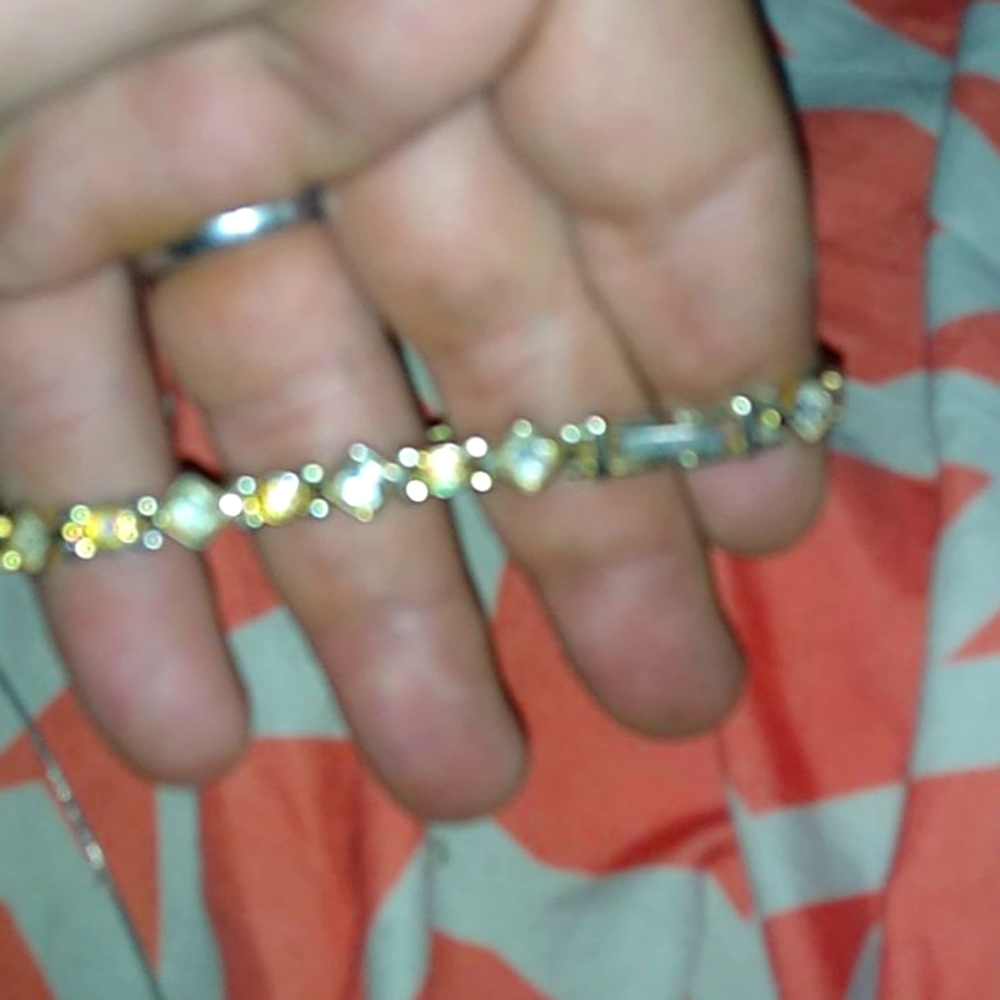 Gold plated tennis bracelet